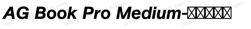AG Book Pro Medium字体转换